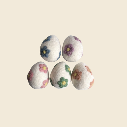 Floral Felt Eggs