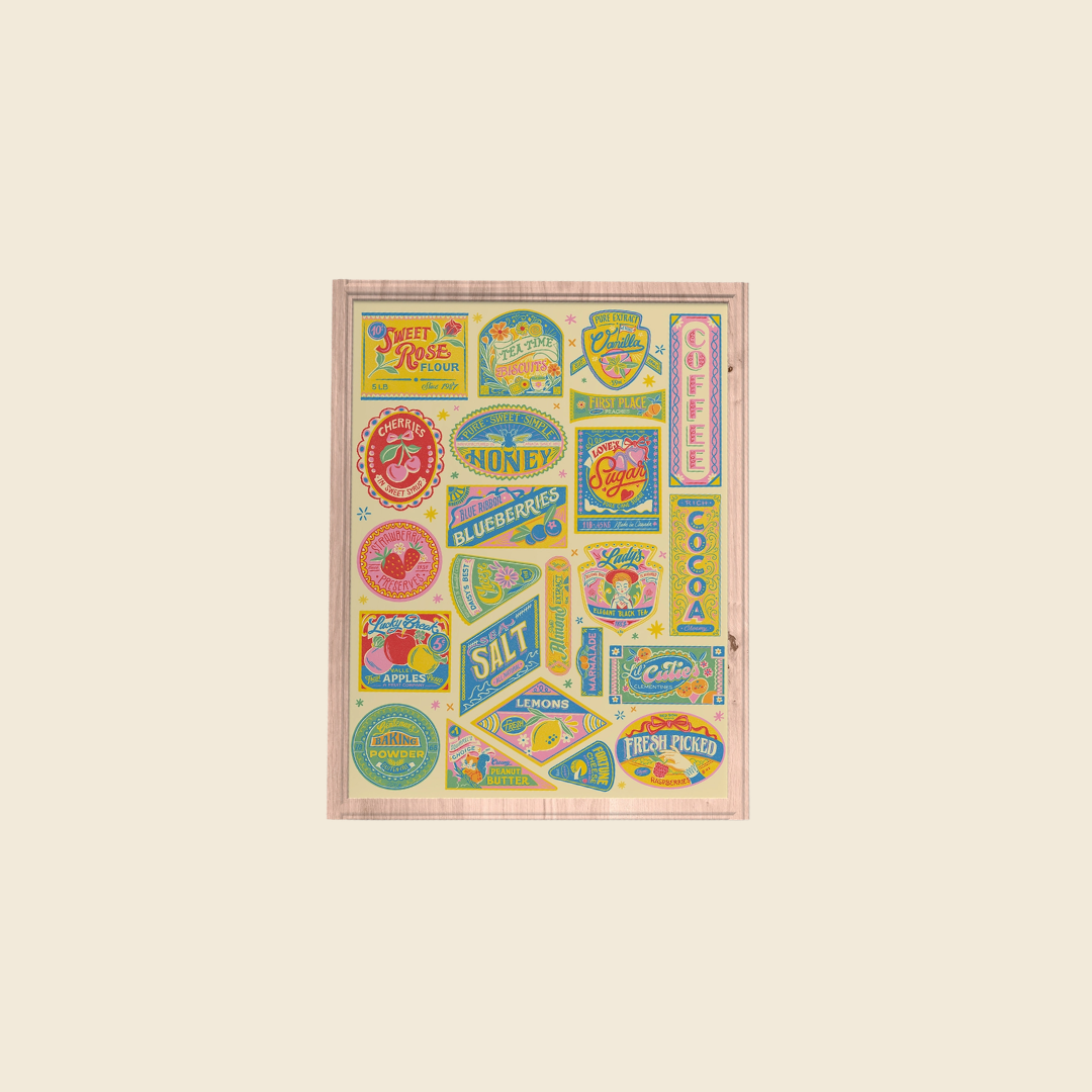 Vintage Kitchen Label Print