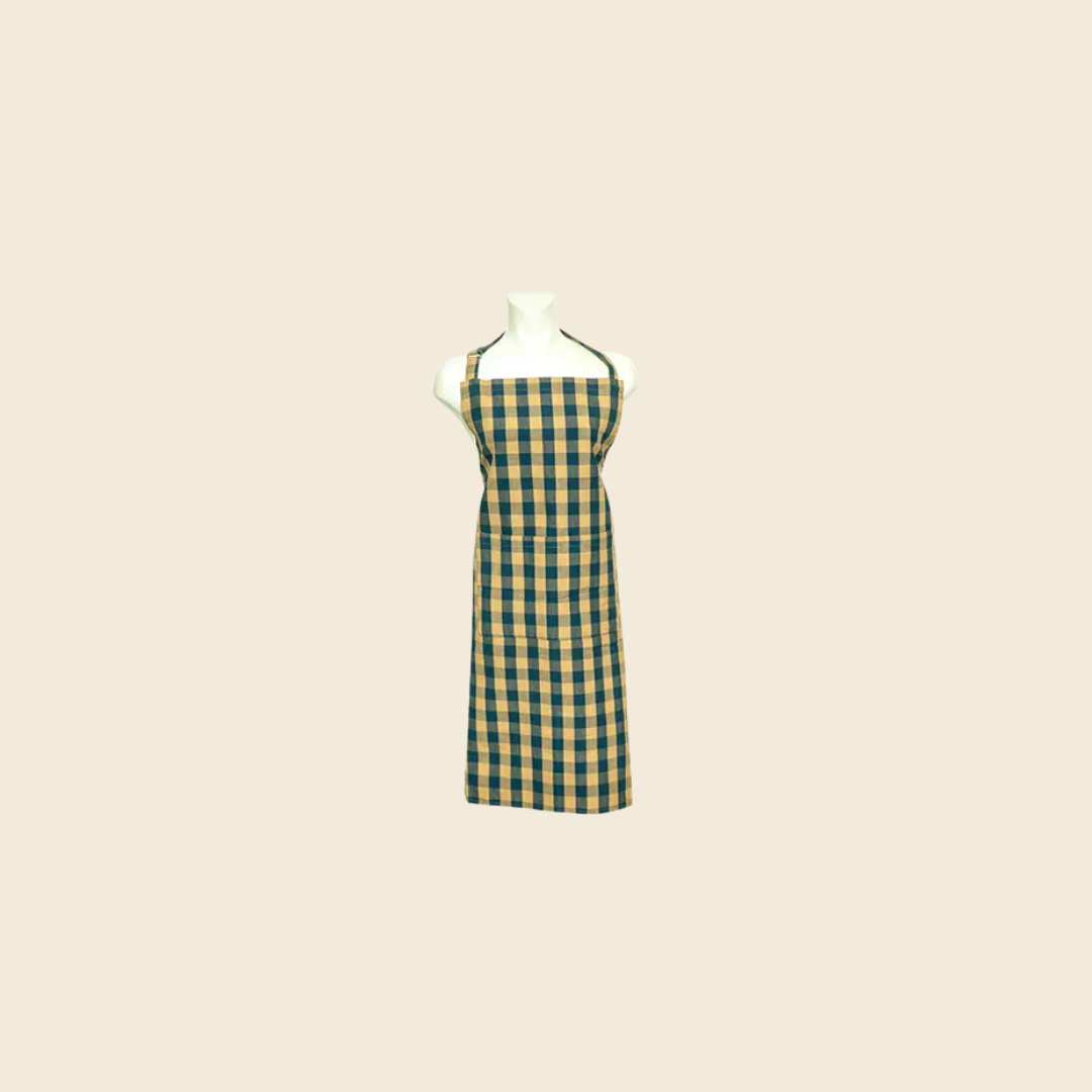 Green Check Apron