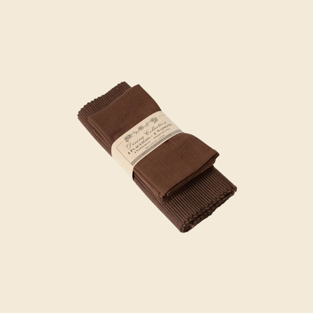 Chocolate Napkin + Placemat Set
