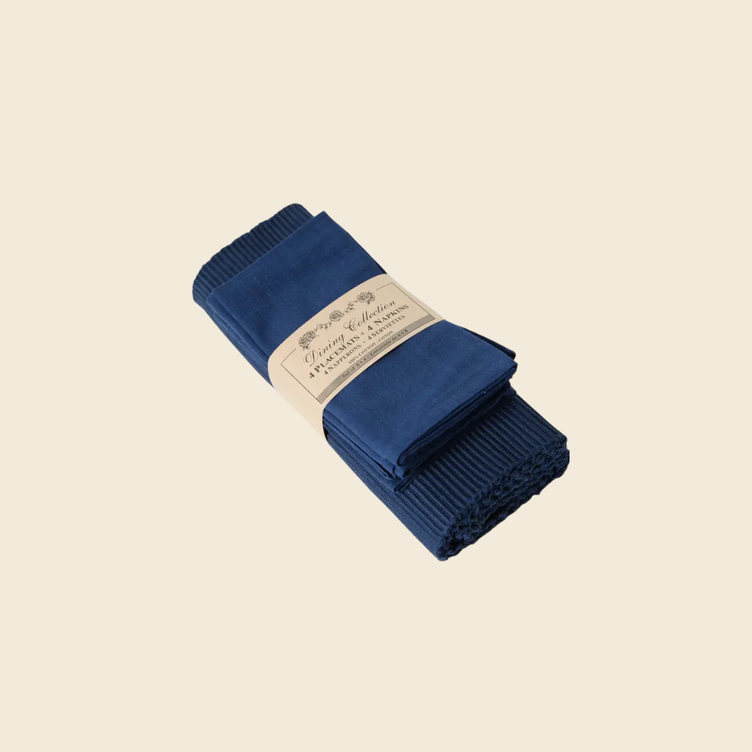 Navy Napkin & Placemat Set