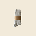 Ribbed Cotton High Socks (Oat Melange)