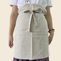 Linen Half Apron with Pockets