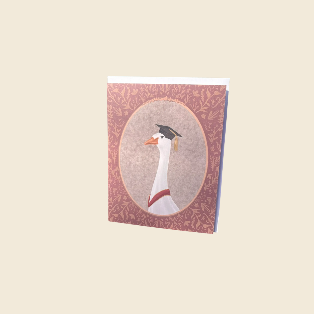 Victorian Graduation Goose Card