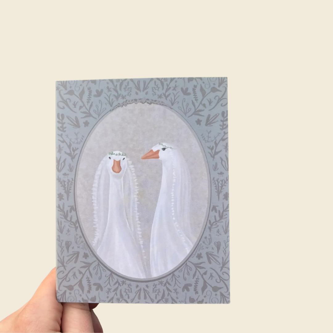 Victorian Wedding Goose Cards (3 Couple Options)