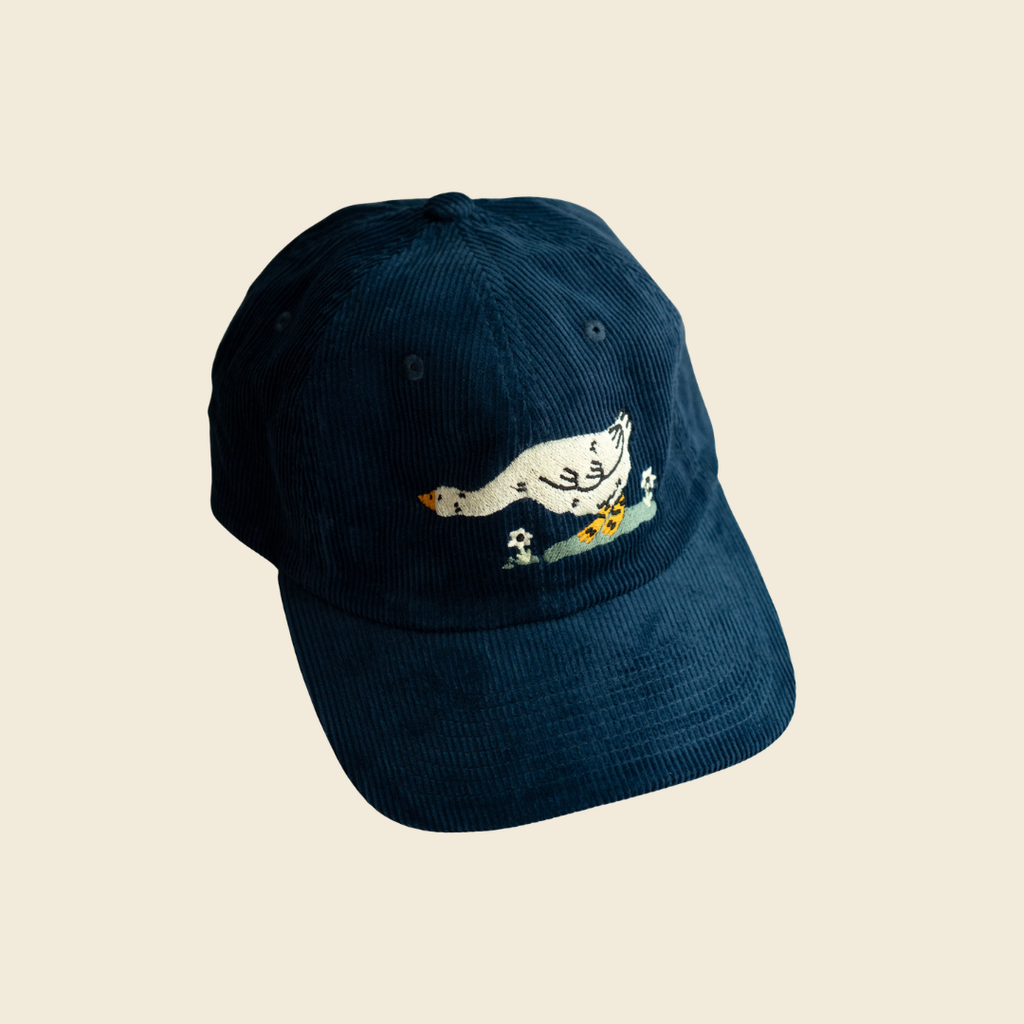 Reaching Goose Navy Corduroy Hat
