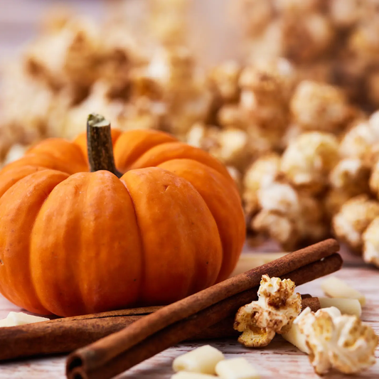 Pumpkin Spice & White Chocolate Popcorn