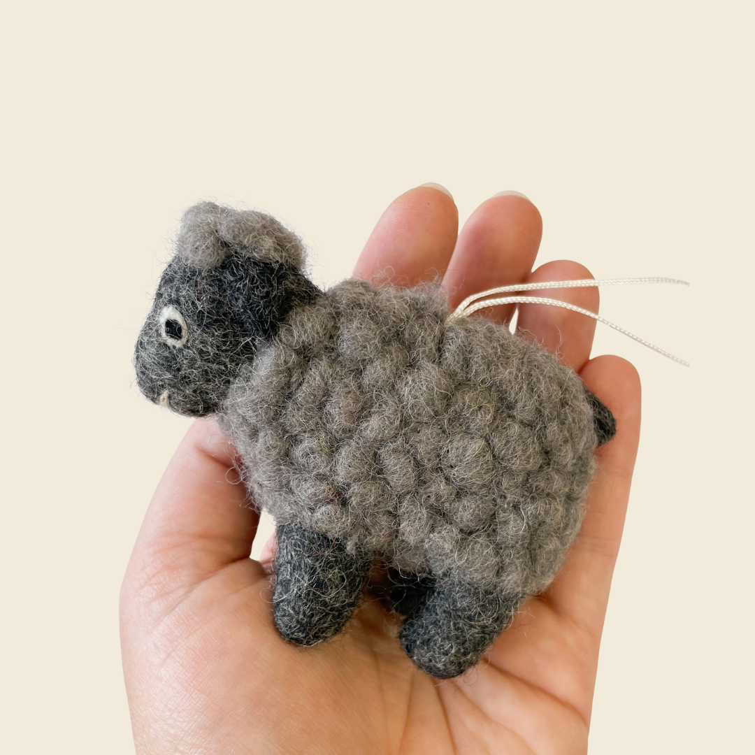 Felt Black Sheep Ornament