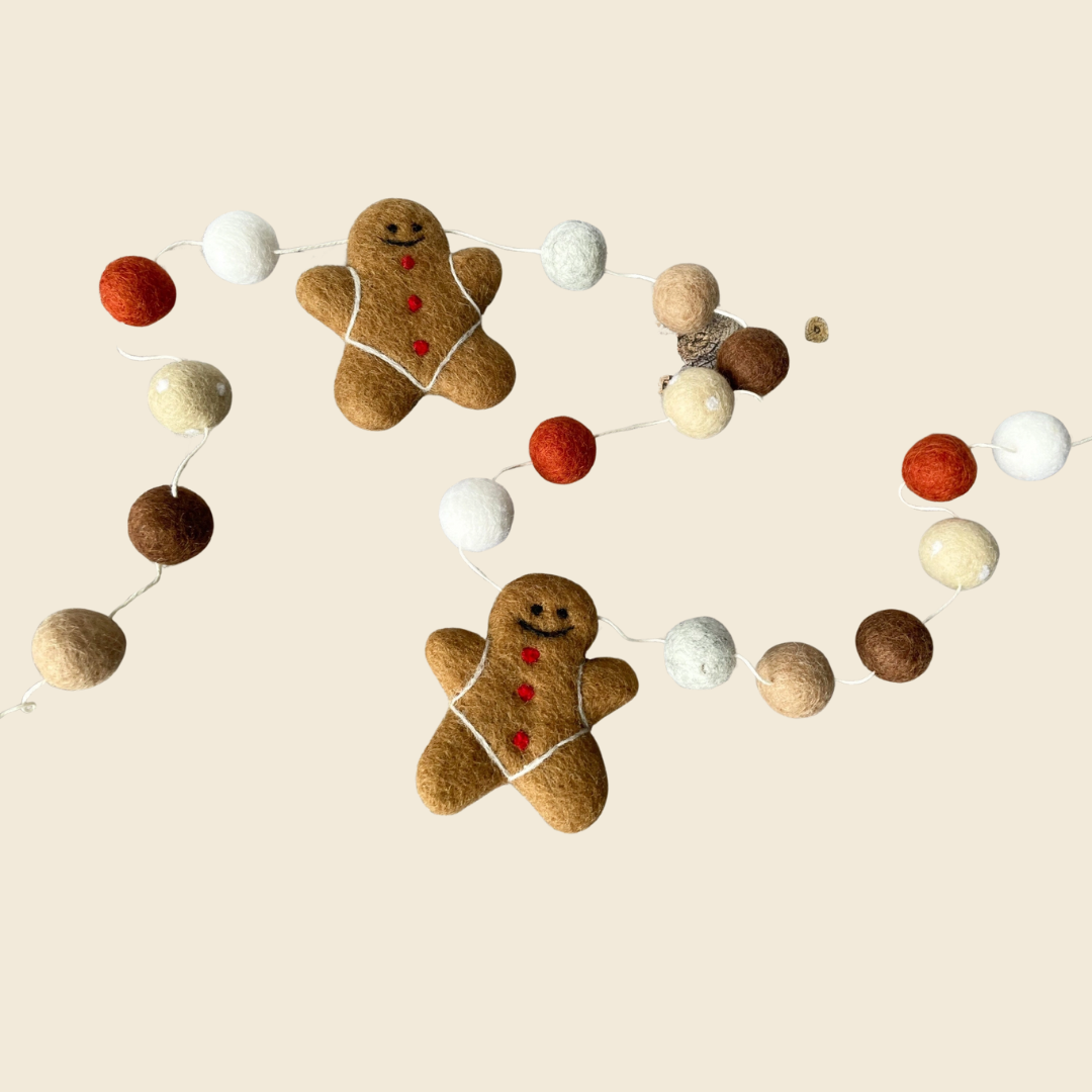 Gingerbread Felt Garland