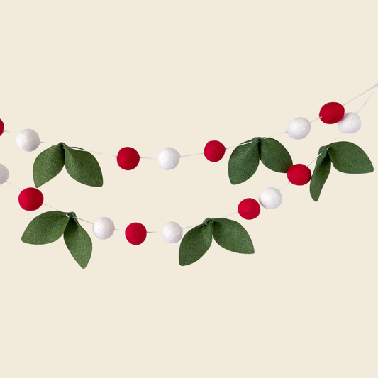 Christmas Leaves Felt Garland