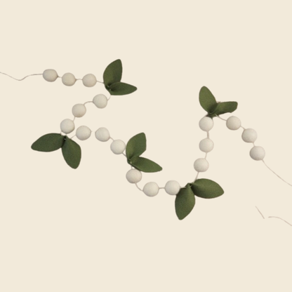 White Felt Garland