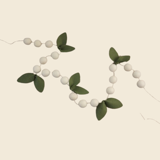 White Felt Garland