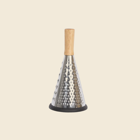 Cone-Shaped Grater with Wooden Handle