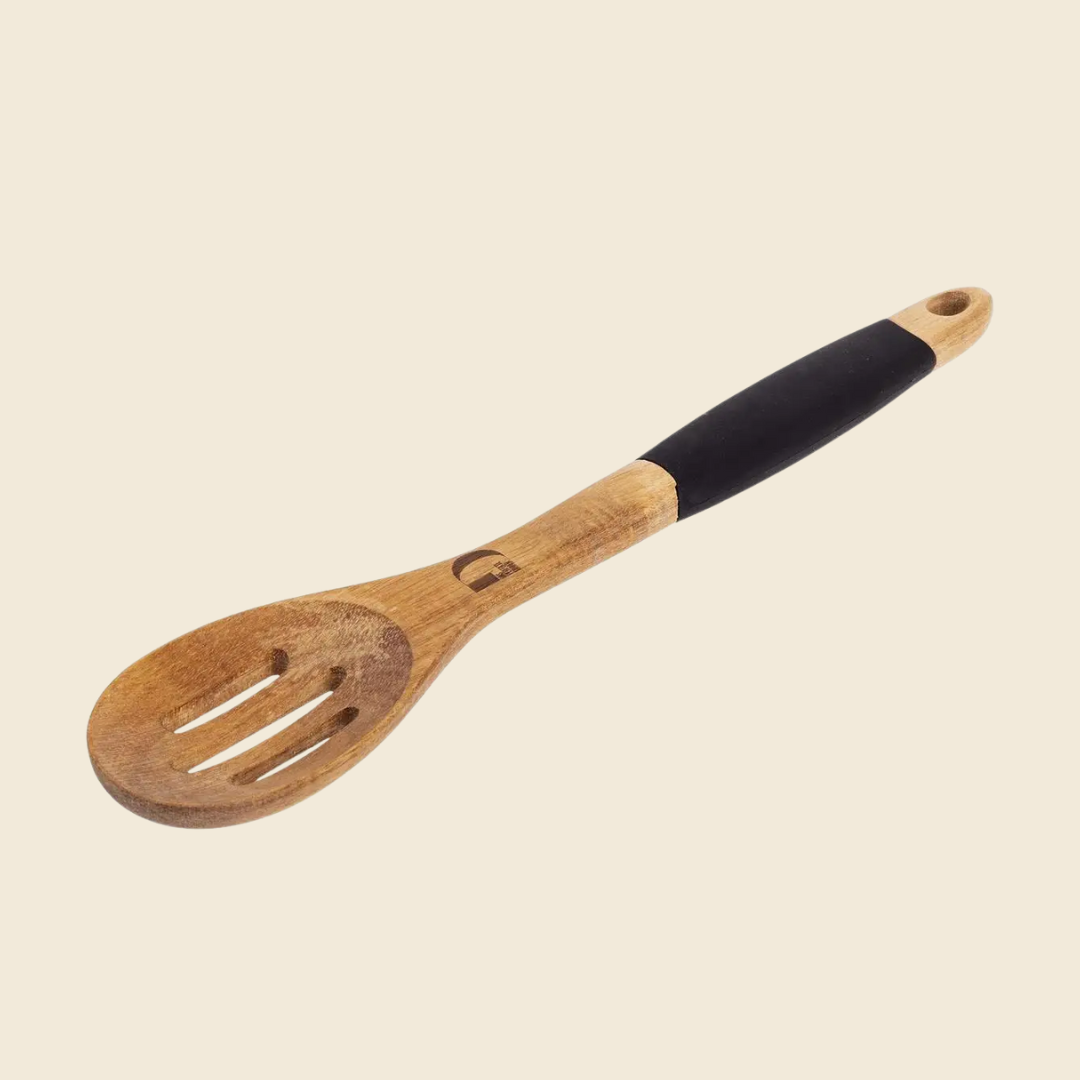 Acacia Wood Slotted Spoon