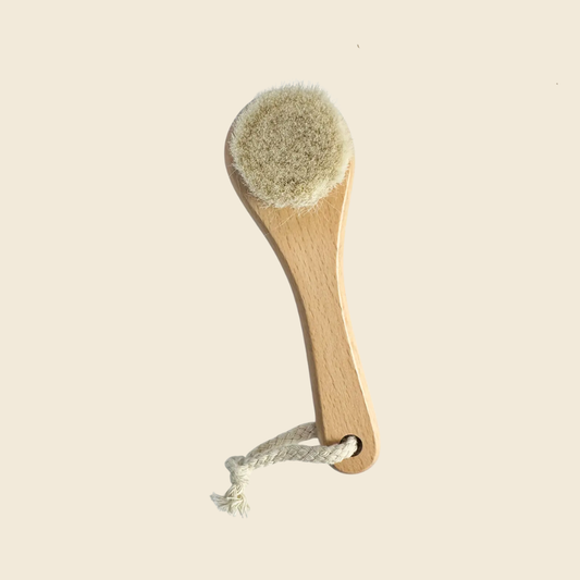 Plastic-Free Face Brush with Natural Bristles
