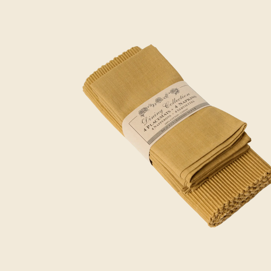 Mustard Placemats & Napkins Set