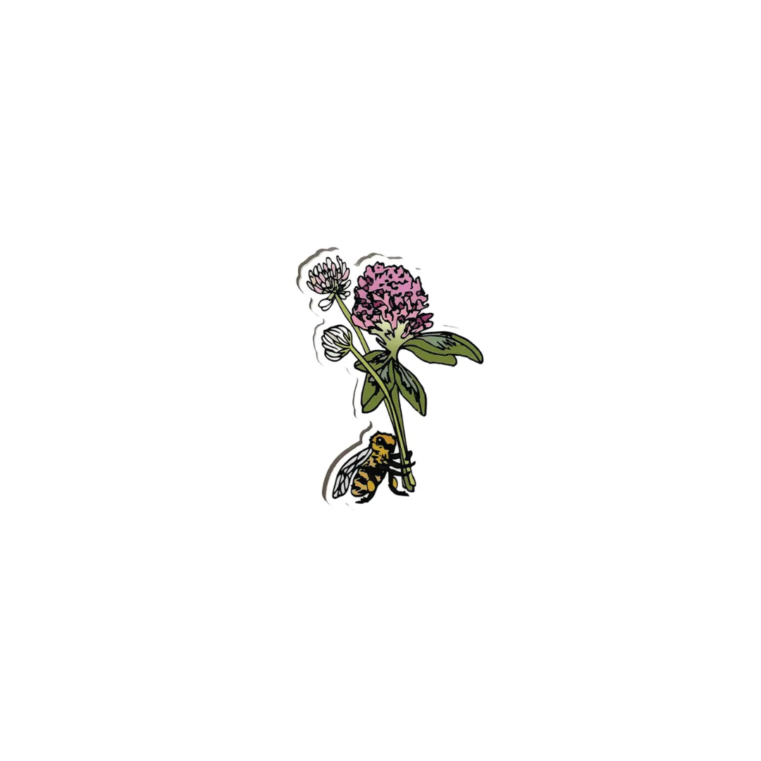 Flower Carrying Honey Bee Sticker