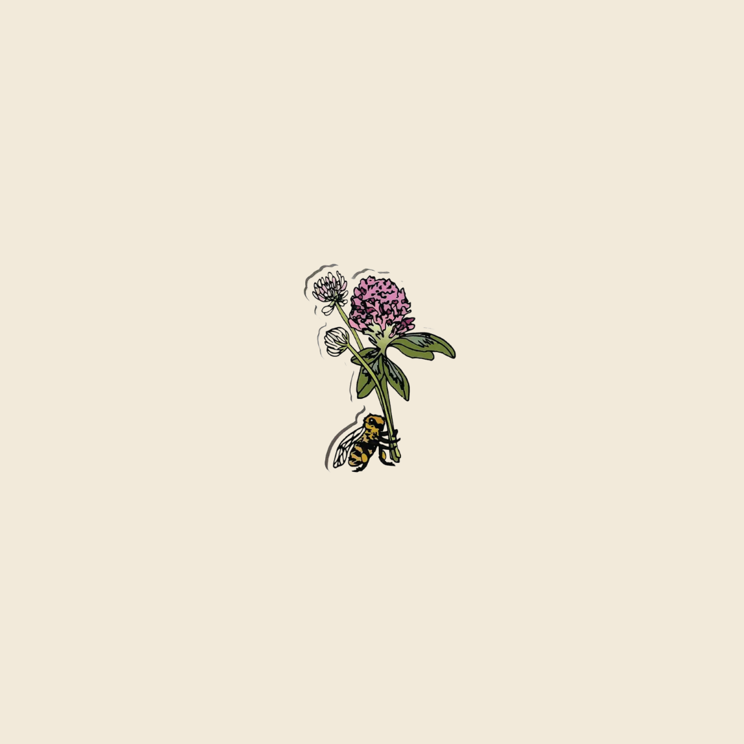 Flower Carrying Honey Bee Sticker