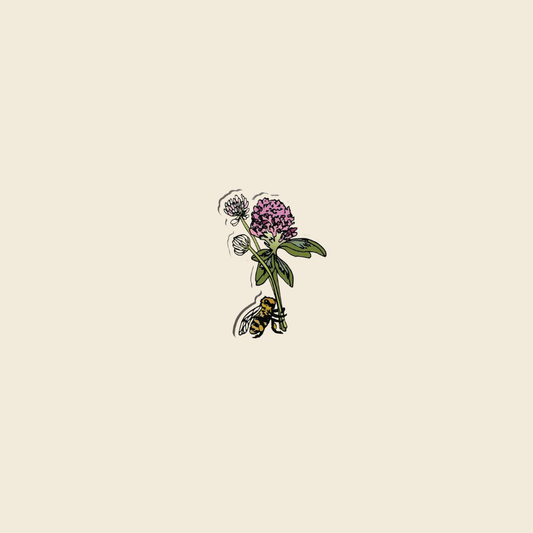 Flower Carrying Honey Bee Sticker