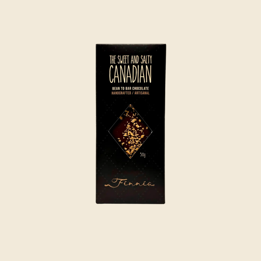 Sweet and Salty Canadian Dark Chocolate Bar