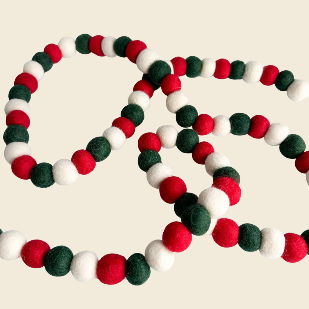 Jolly Felt Ball Garland