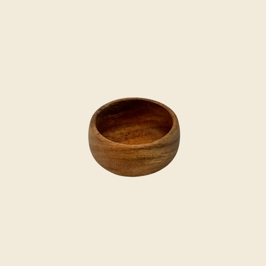 Wooden Candle or Dipping Bowl