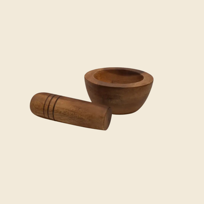 Wooden Mortar and Pestle