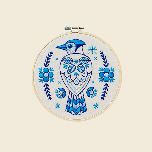 Blue Jay Complete Embroidery Kit