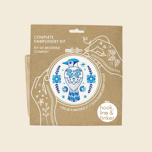 Blue Jay Complete Embroidery Kit