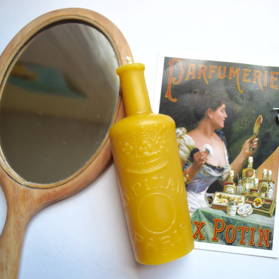 Paris Perfume Bottle Beeswax Candle