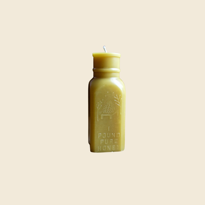 Honey Bottle Beeswax Candle