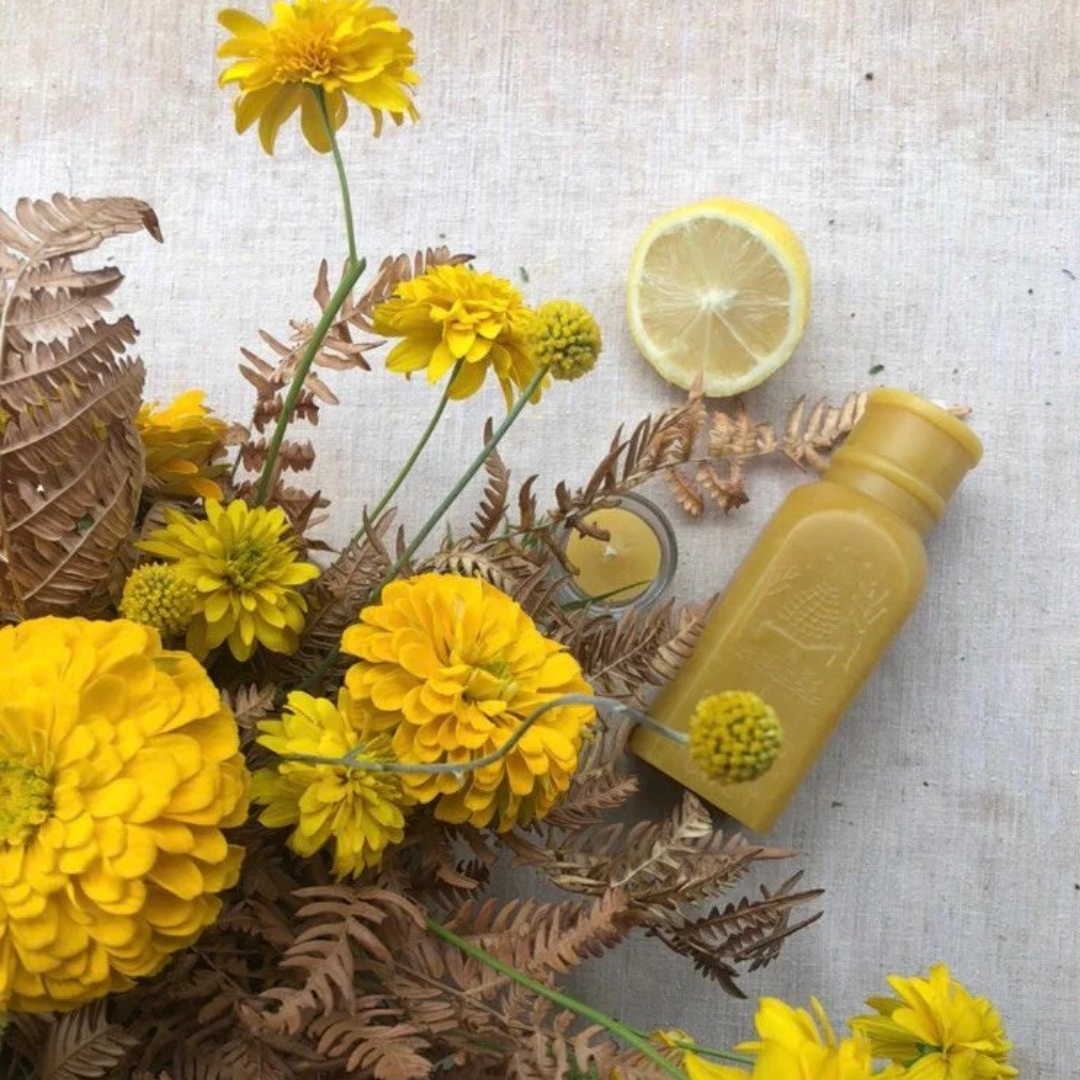 Honey Bottle Beeswax Candle