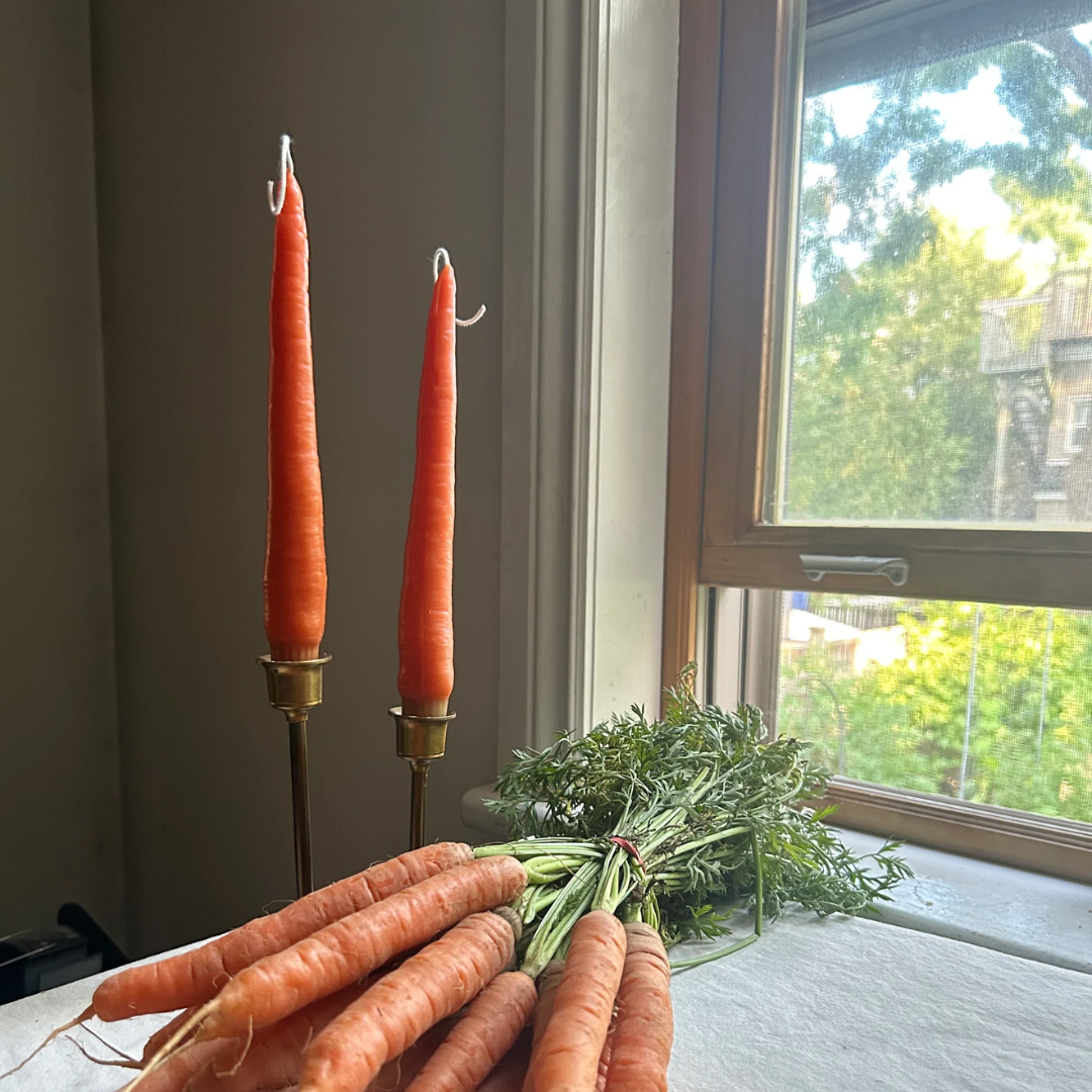 Carrot Beeswax Tapers