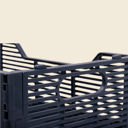Navy Folding Storage Crate