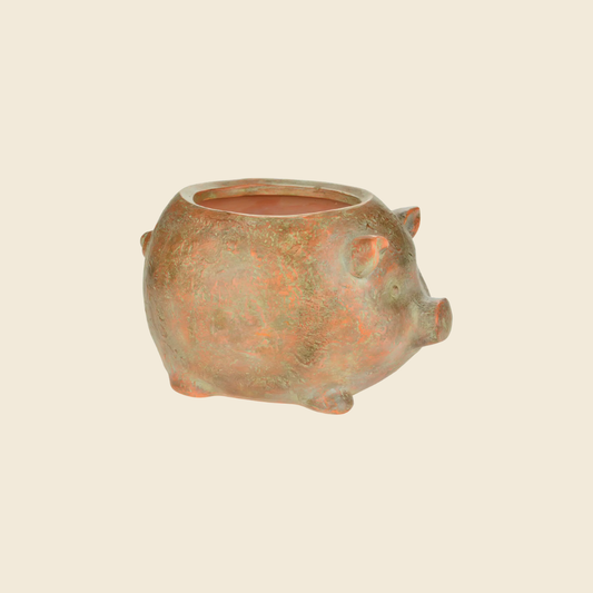 Terra Cotta Pig Planter