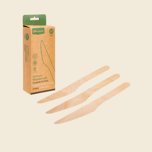 80-pc Disposable Wooden Knives